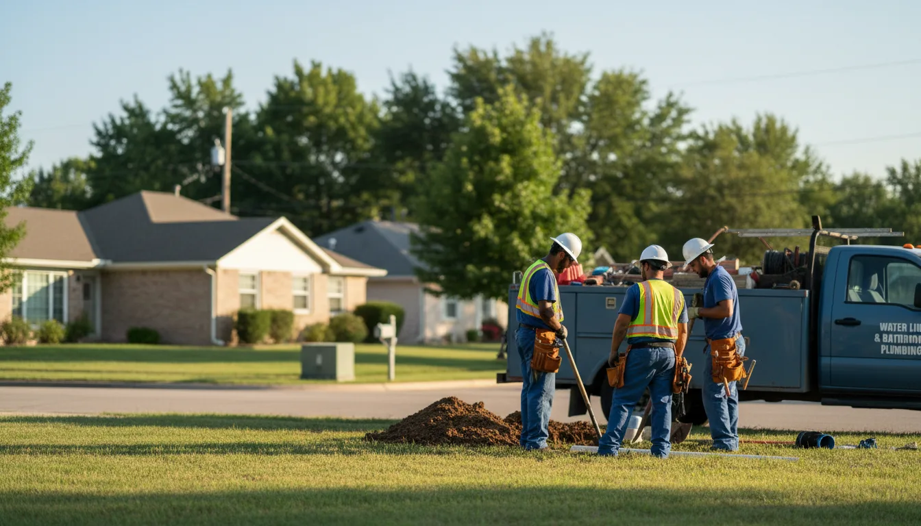 Residential water line and bathroom plumbing service in Britt, IA